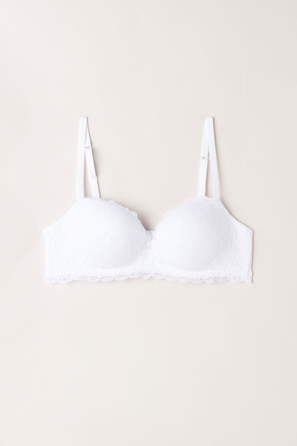 White - 001 - White Intimissimi Claudia Balconette Bra in Lace | TRDCA6401