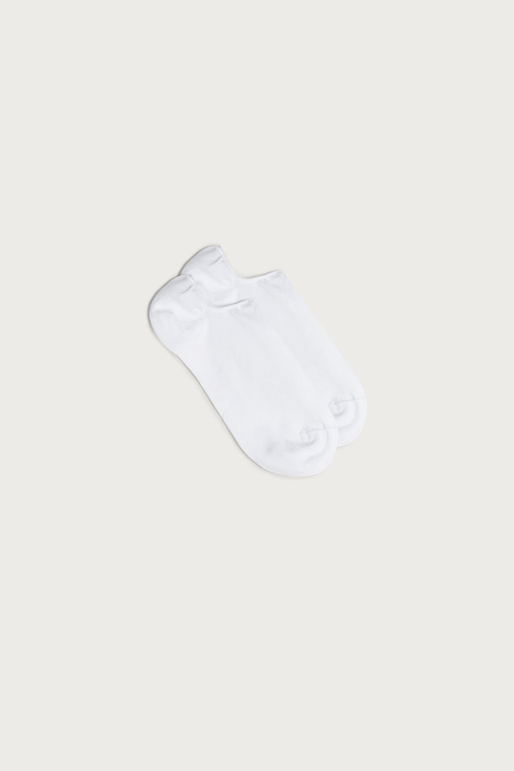 White - 001 - White Intimissimi Cotton Footsies | DYTVG4673