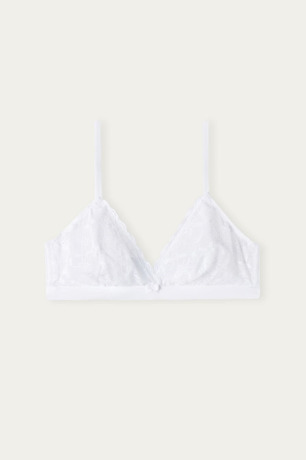 White - 001 - White Intimissimi Emma Triangle Bra in Lace | WPQHU5896