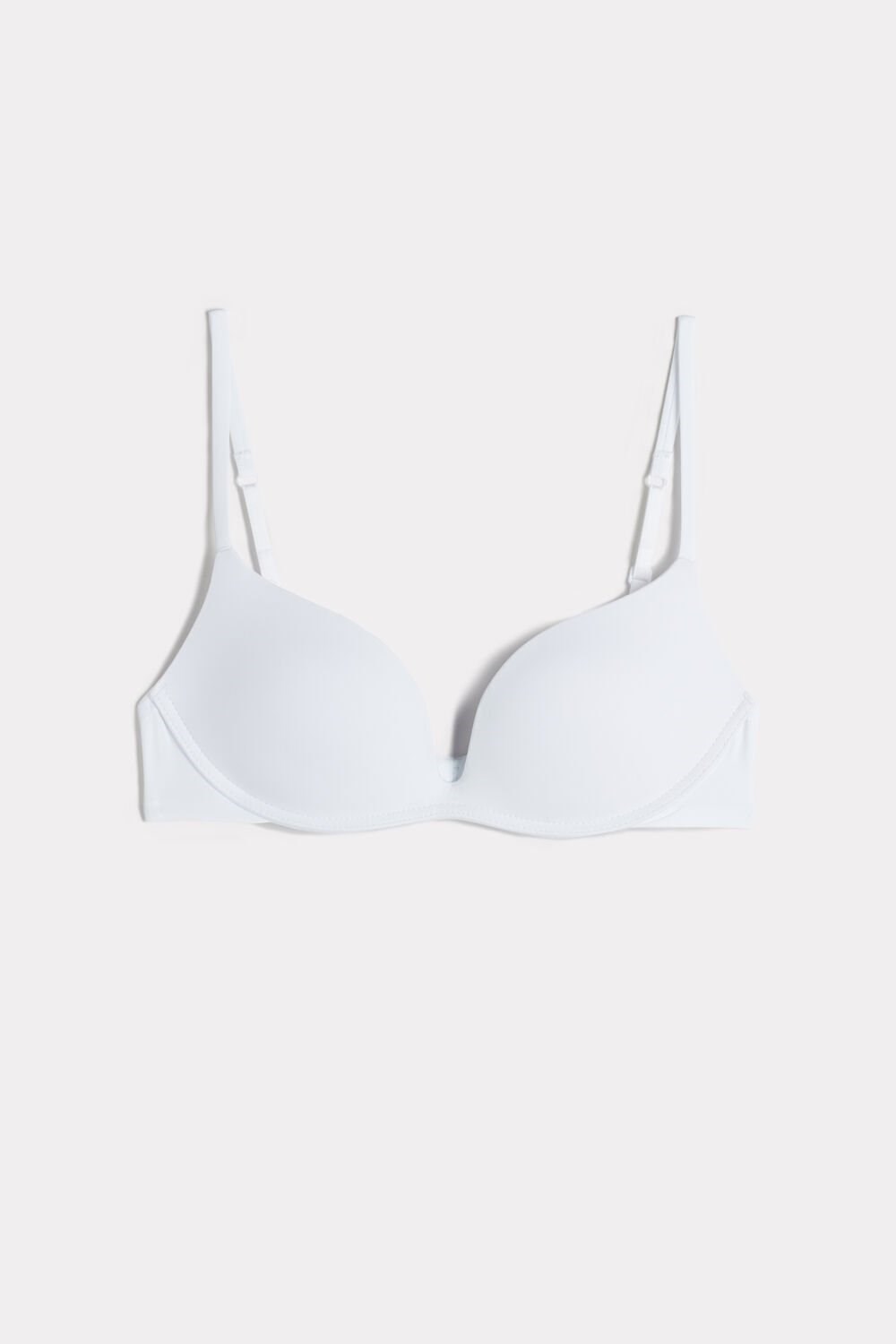 White - 001 - White Intimissimi Gioia B Cup Microfiber Super Push-Up Bra | OVJZT5739