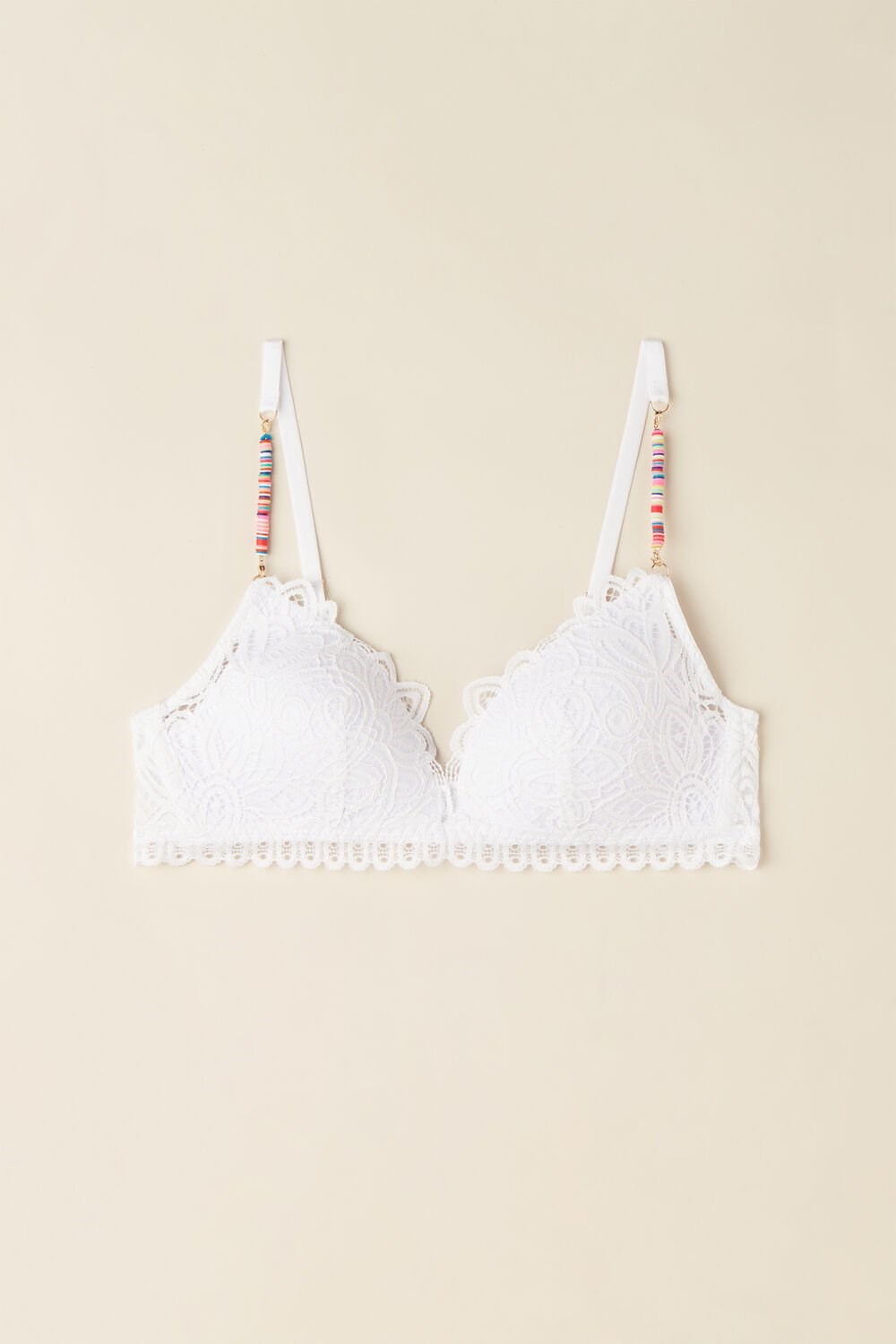 White - 001 - White Intimissimi Hot Summer Days Tiziana Triangle Bra | KZRAQ6094