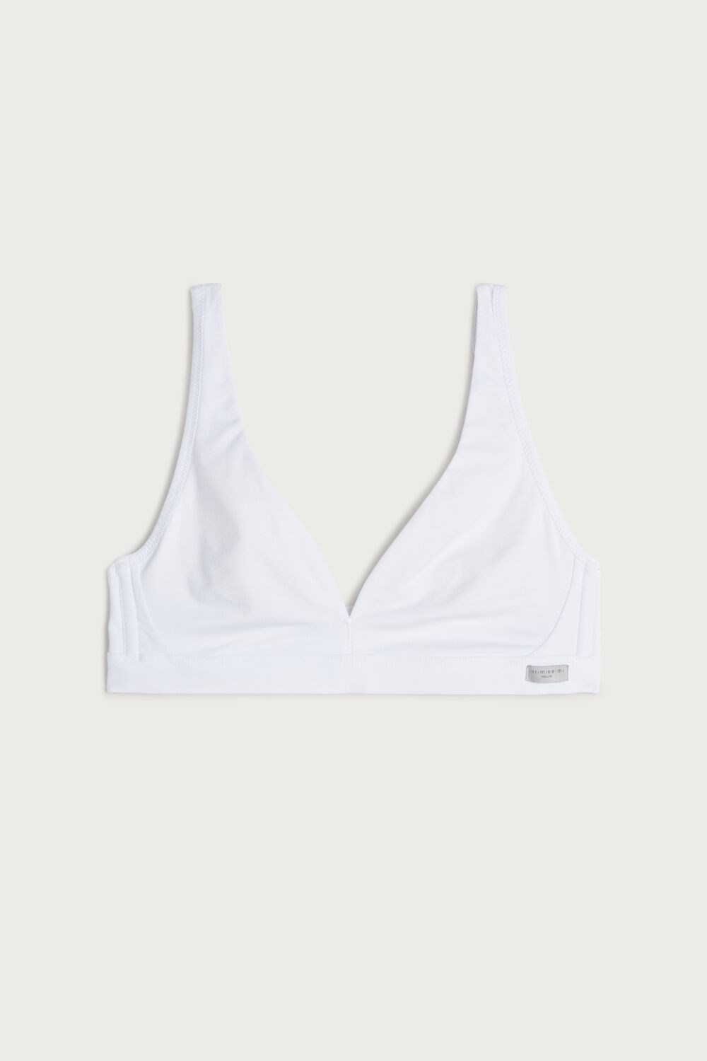 White - 001 - White Intimissimi Lara Cotton Triangle Bra | PGCRI2047