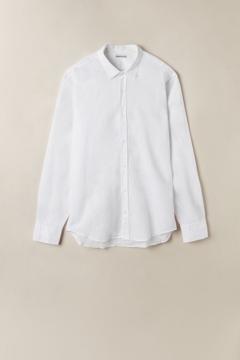 White - 001 - White Intimissimi Linen and Cotton Shirt | ALBOJ7312