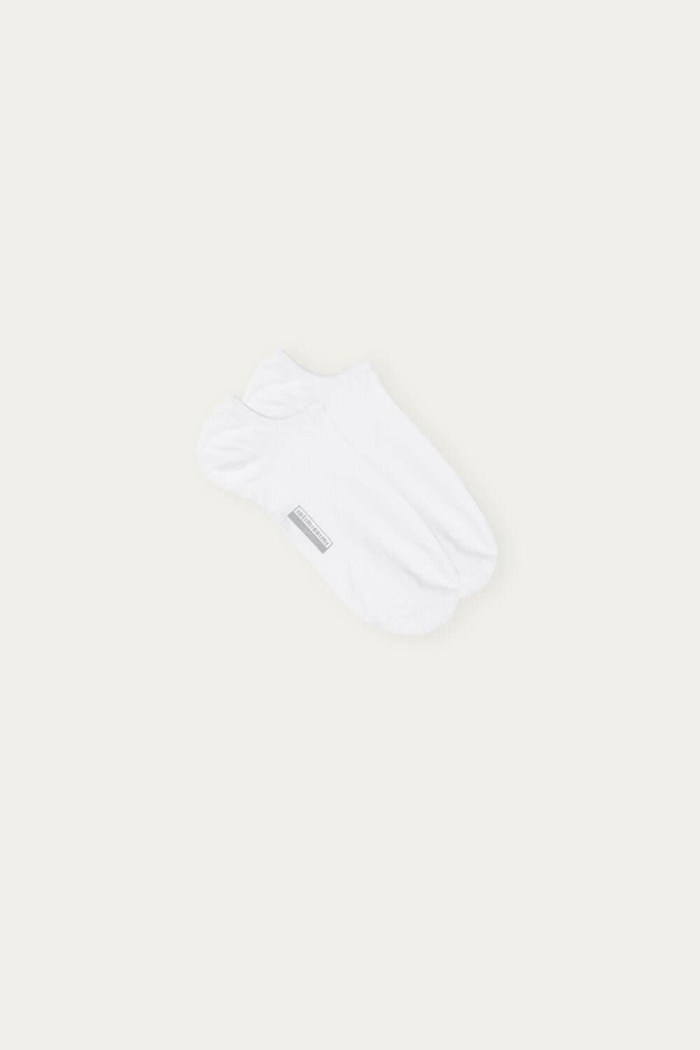 White - 001 - White Intimissimi No-show Socks in Supima® Cotton | MREKD5094