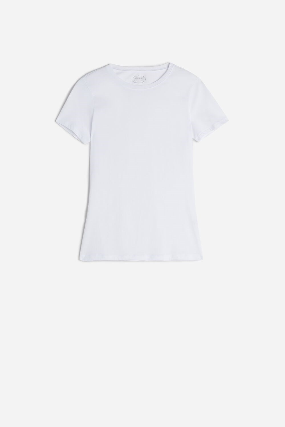 White - 001 - White Intimissimi Short-Sleeve T-shirt in Ultrafresh Supima® Cotton | KGIDQ5372