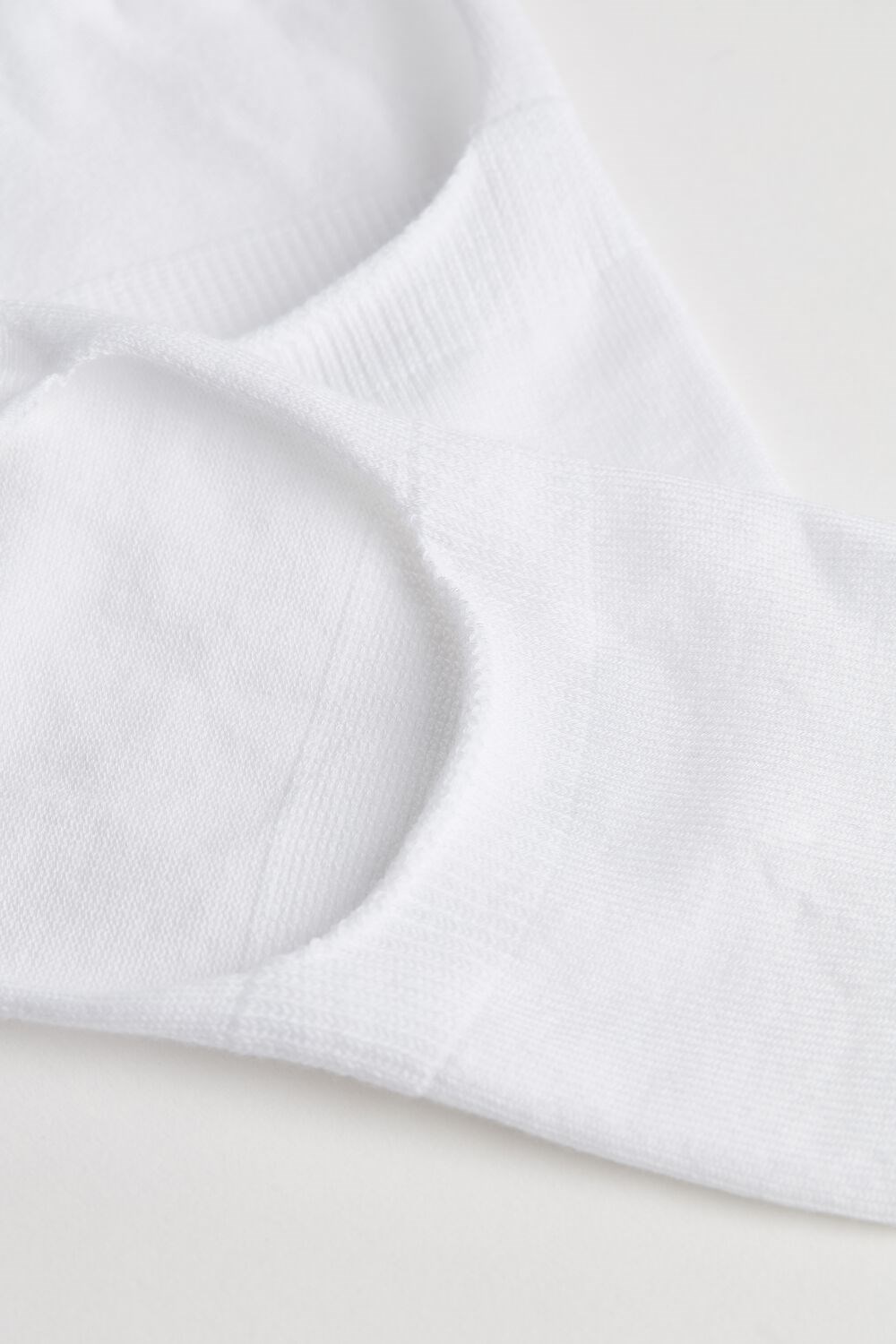 White - 001 - White Intimissimi Stretch Cotton Footlet Socks | HNYAO1629