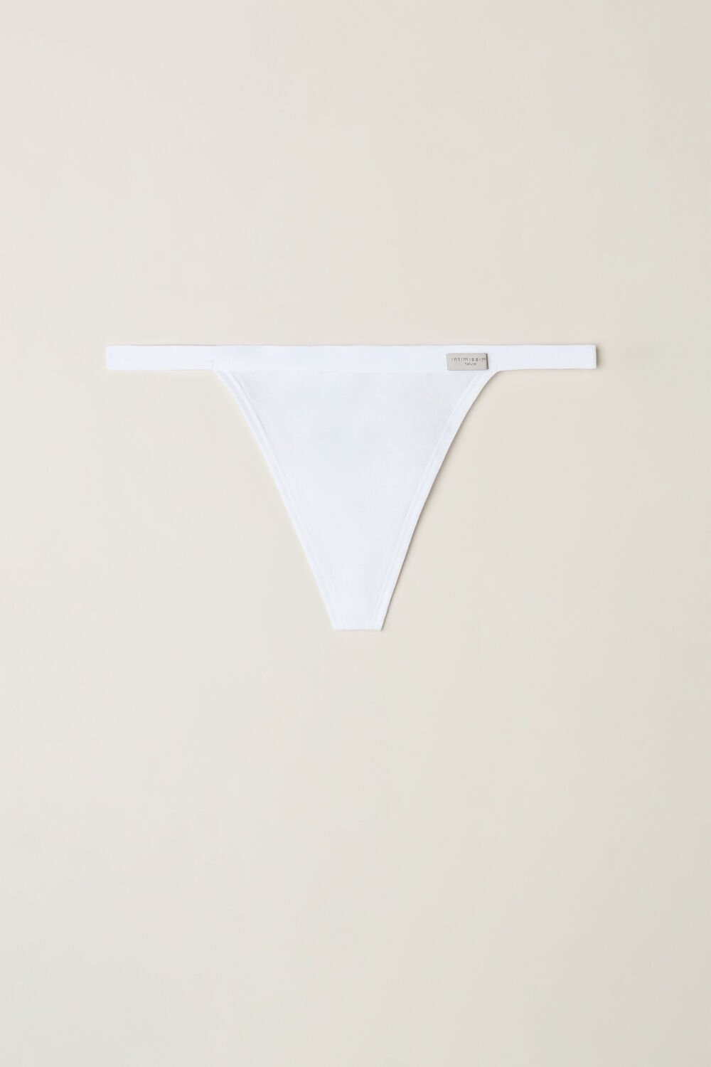 White - 001 - White Intimissimi String Thong in Cotton | XSEJI8216