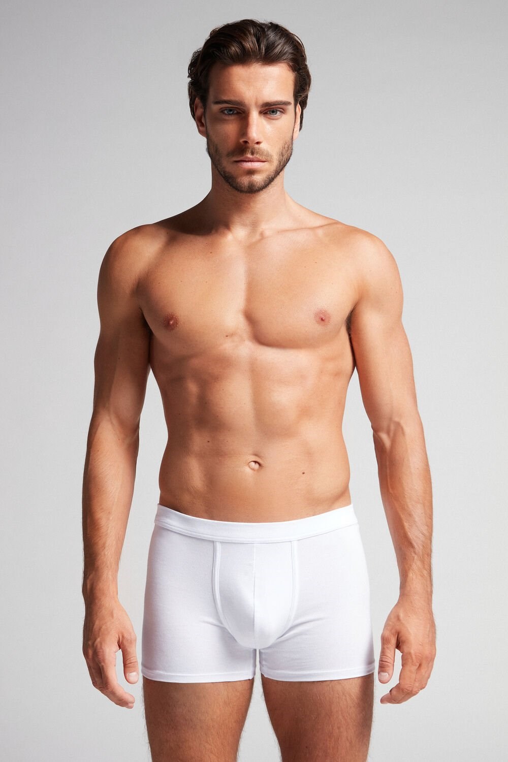 White - 001 - White Intimissimi Supima® Cotton Loose Fit Boxers | JNAQI3580