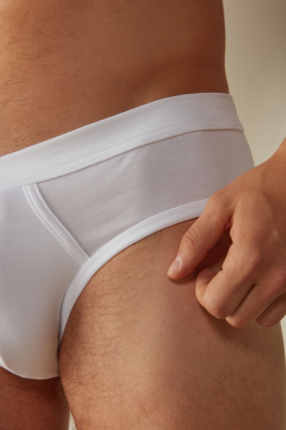 White - 001 - White Intimissimi Supima® Cotton Briefs | XQLMU8423