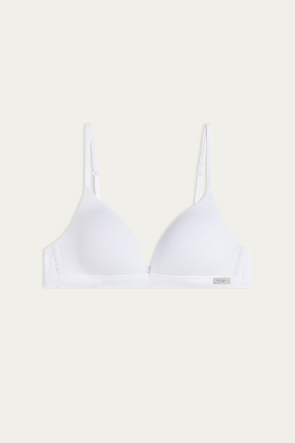 White - 001 - White Intimissimi Tiziana Triangle Bra in Cotton | QJOPL9562