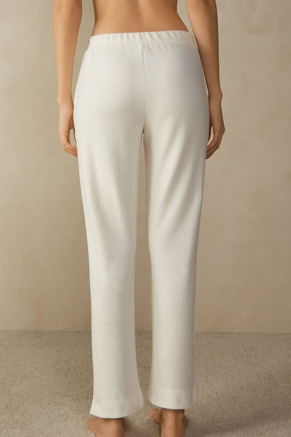 White - 2986 - Cream Intimissimi Warm Cuddles Full Length Pants | MQZLX5981