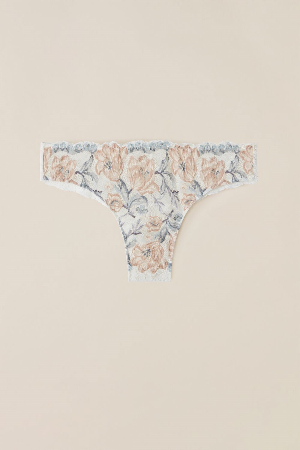 White - 990i - Ivory Autumn Beauty Floral Print Intimissimi Ephemeral Beauty Brazilian | GNXEA4618